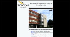 Desktop Screenshot of bioinformatics.towson.edu