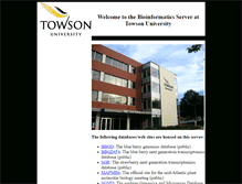 Tablet Screenshot of bioinformatics.towson.edu